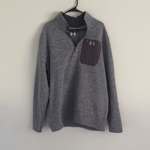Under Armour Heather Gray Pullover with Chest Pocket